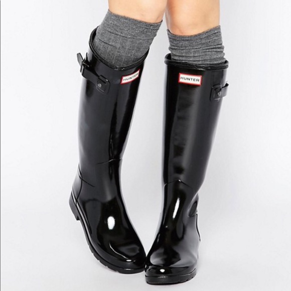 Hunter Women’s Original Tall Gloss Rain Boot, US 7 - Picture 1 of 3